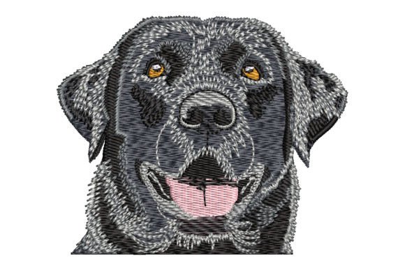 Black Labrador Retriever Embroidery
