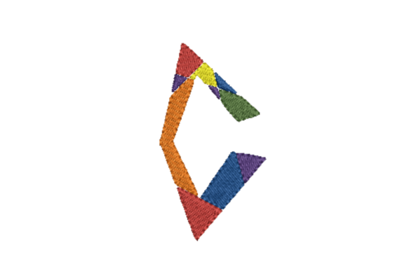 Diagonous C: A Bold Embroidery Shape