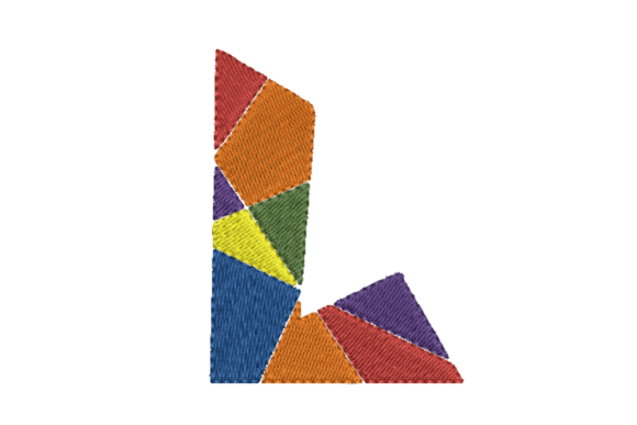 Diagonous L: A Bold Embroidery Shape