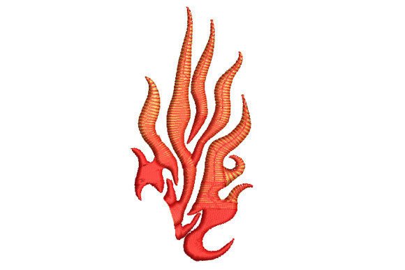 Fire of Phoenix Embroidery Design