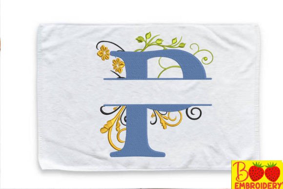 Floral Letter P: Elegant Embroidery for Personalized Gifts