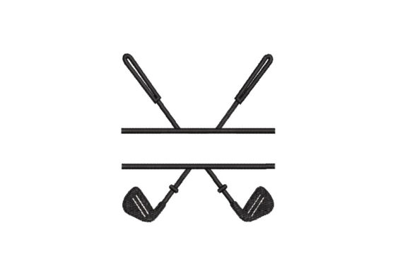 Golf Split Embroidery Design