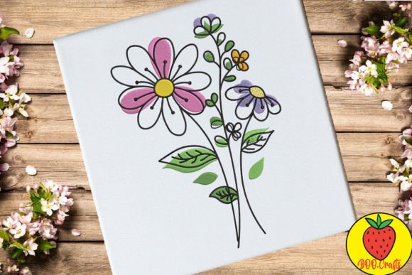 Pink Doodle Flowers