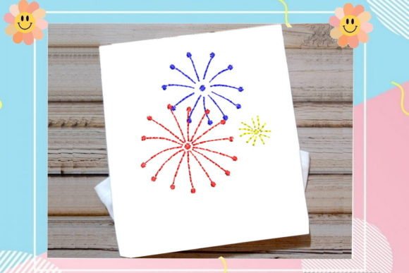 Review: Rainbow Fireworks Embroidery Design